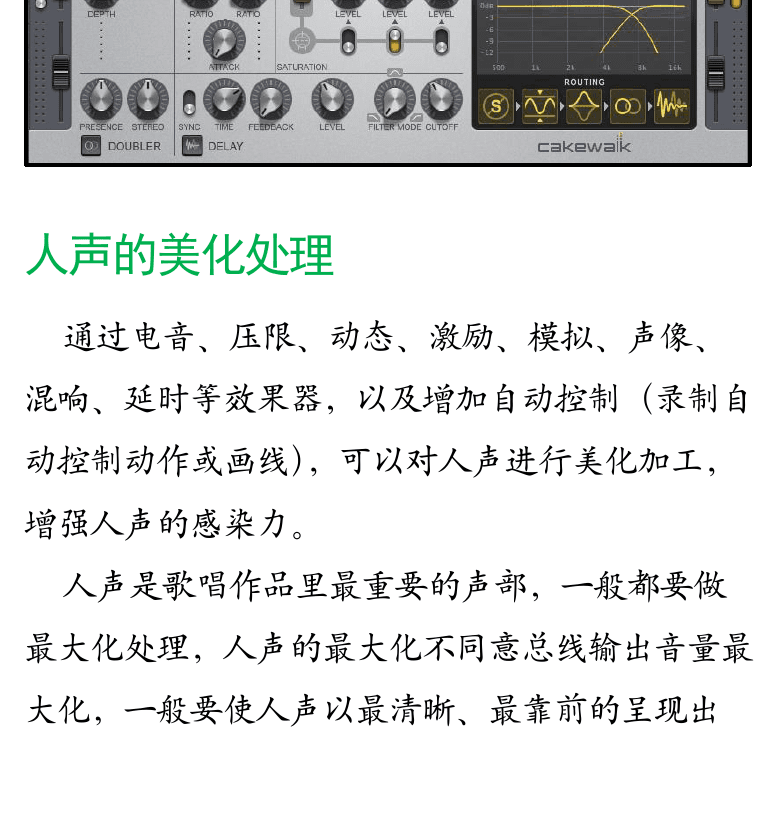 Cakewalk电脑音乐制作教程 第64页  人声的美化处理  使用修音插件  V-Vocal  [左下]
