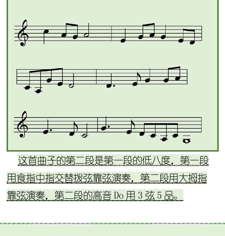 古典吉他初级教程 第24页  世上只有妈妈好  阿瓜多旋律练习曲  [左下]