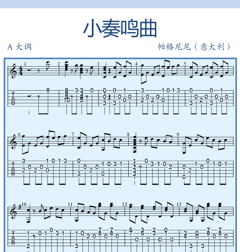 古典吉他谱集 第7页  望春风  小奏鸣曲  [右上]