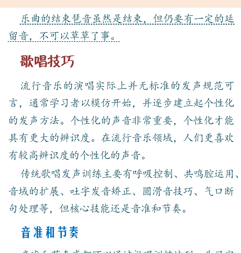 民谣吉他初级教程 第23页  歌唱技巧  音准和节奏  呼吸控制  共鸣腔运用  [右上]