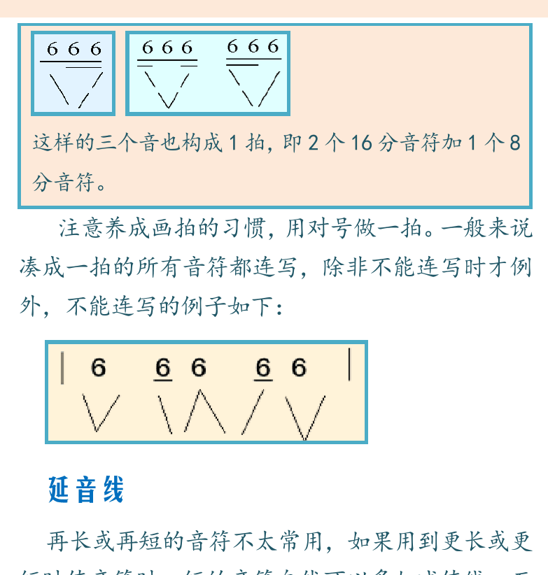 民谣吉他初级教程 第39页  延音线  附点音符  [右上]