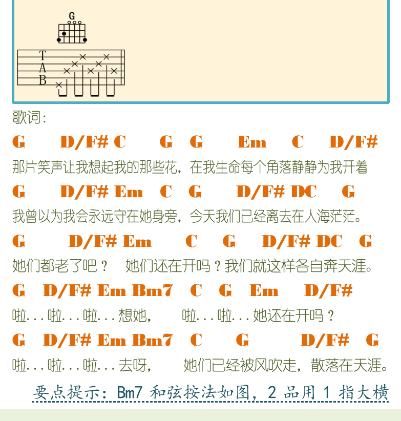 民谣吉他初级教程 第29页  三和弦表  [左下]