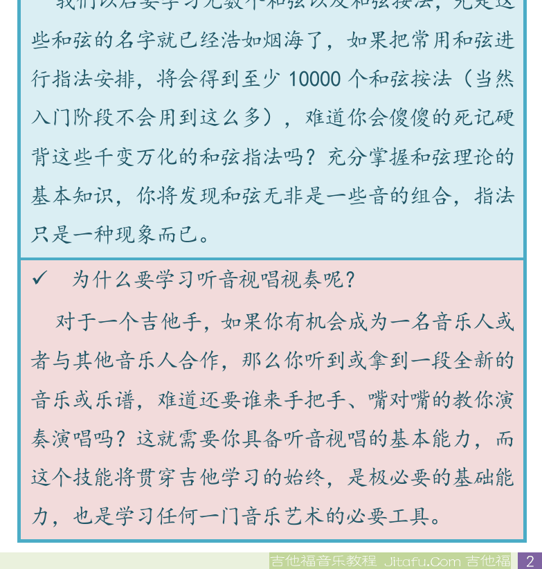 民谣吉他初级教程 第2页  第一节_学习内容  乐理知识  [右下]