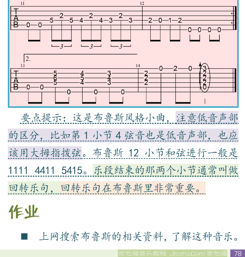 民谣吉他初级教程 第78页  古典指弹音型  流行指弹音型  无用的安慰  Cold_Comfort  [右下]
