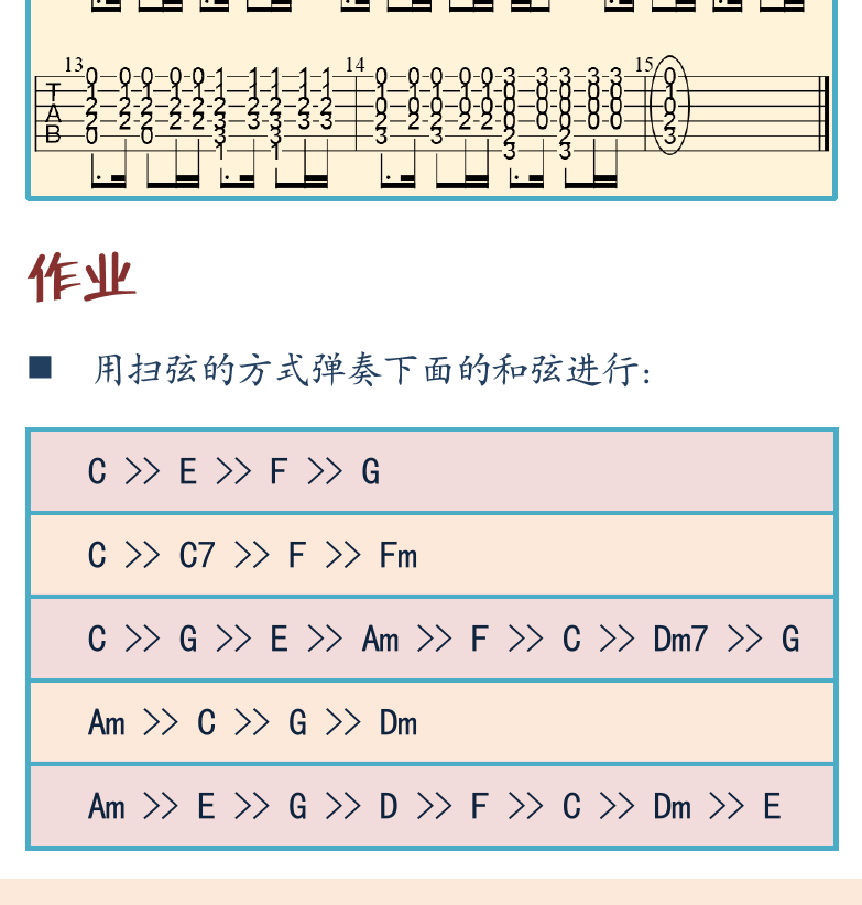 摇滚电吉他初级教程 第22页  第二章_调式音阶  第一节_简谱和六线谱  简谱视唱  [左下]
