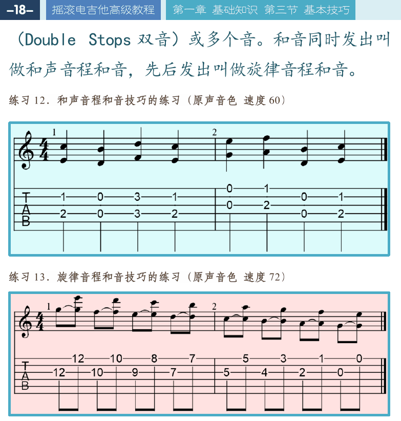 摇滚电吉他高级教程 第18页  和弦奏法  分解和弦奏法  请原谅我  [左上]
