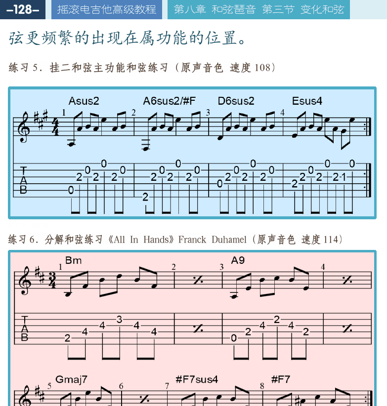 摇滚电吉他高级教程 第128页  All_In_Hands  分割和弦  五和弦  [左上]