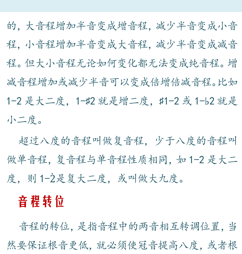 摇滚电吉他高级教程 第119页  第八章_和弦琶音  第一节_音程与和音  音程性质  音程转位  [右上]