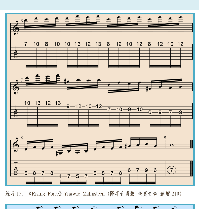 摇滚电吉他高级教程 第145页  I_ll_See_The_Light_Tonight  Rising_Force  [右上]