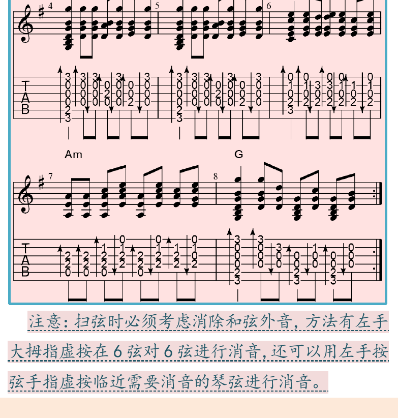 摇滚电吉他高级教程 第19页  扫弦奏法  一块红布  琶音奏法  颤音奏法  [左下]