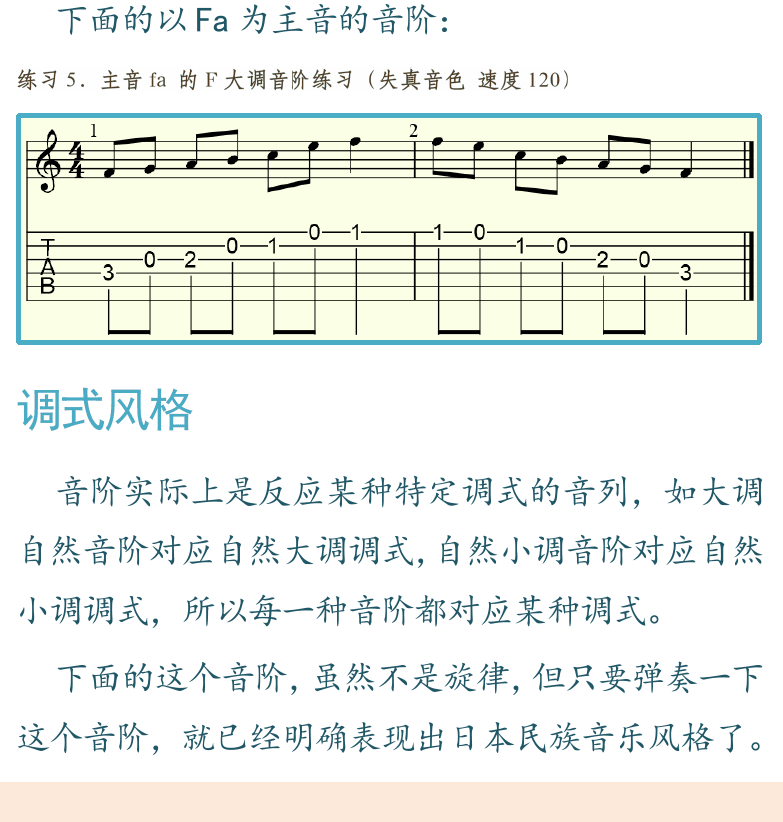摇滚电吉他高级教程 第22页  调式风格  半音音阶  [左下]