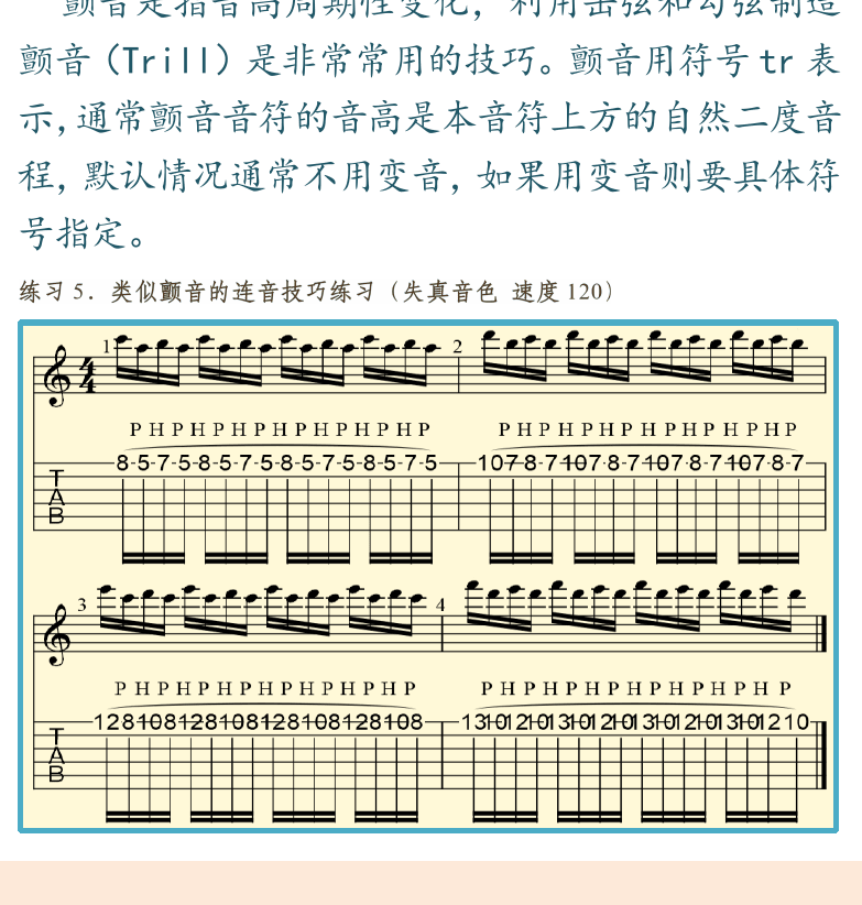 摇滚电吉他高级教程 第92页  连音颤音技巧  滑音技巧  [左下]