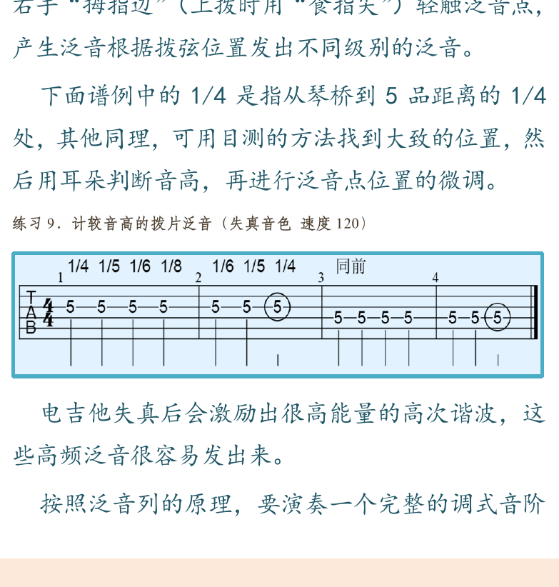 摇滚电吉他高级教程 第117页  混合泛音  [左下]
