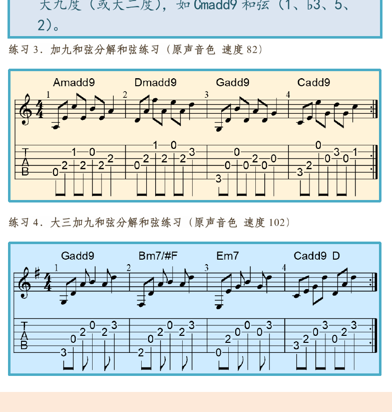 摇滚电吉他高级教程 第127页  加音和弦  挂留和弦  [左下]