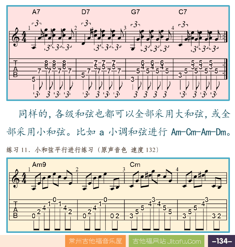 摇滚电吉他高级教程 第134页  Roll_Over_Beethoven  逆向进行  平行进行  [右下]