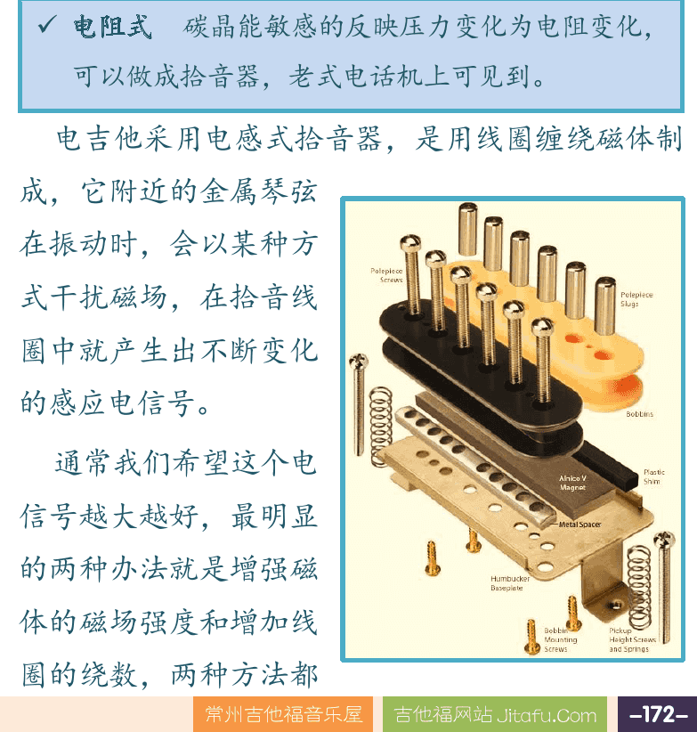 摇滚电吉他高级教程 第172页  电吉他拾音器  [右下]